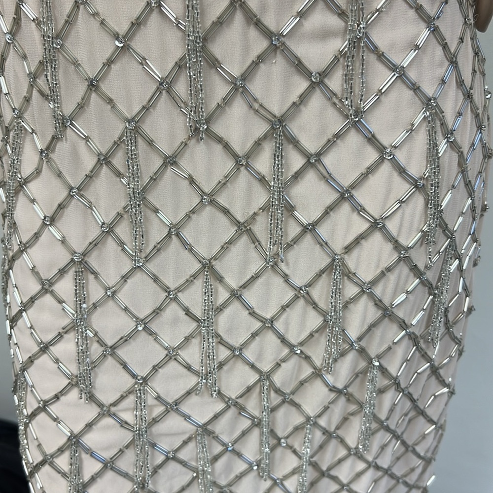 Aidan Mattox beaded with fringes sleeveless dress - Picture 4 of 11